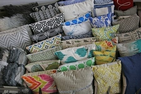 A selection of throw pillows